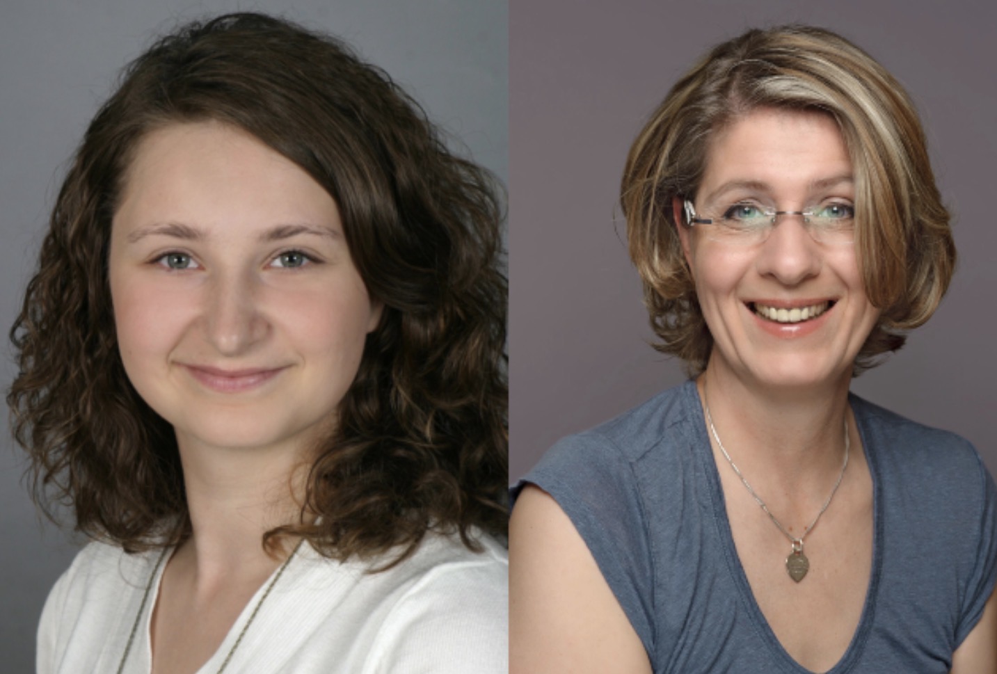 Zwei Porträtfotos zweier Frauen nebeneinander.