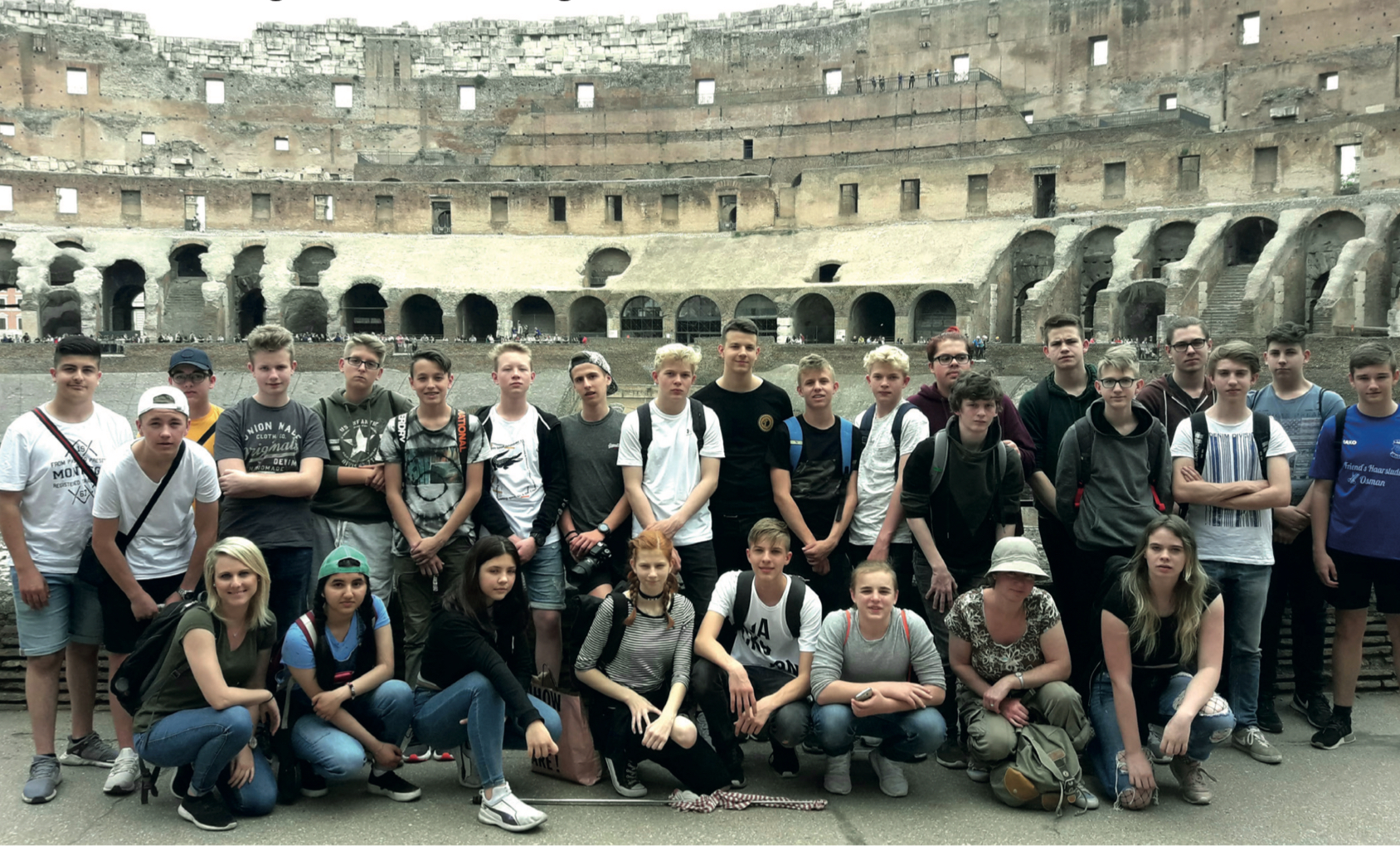 Schüler und Schülerinnen die an der Romfahrt teilgenommen haben Schüler und Schülerinnen die an der Romfahrt teilgenommen haben